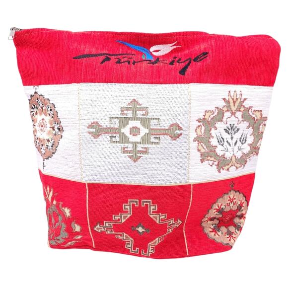 Turkey Tourist Canvas Needlepoint Style Tote - Picture 3 of 12